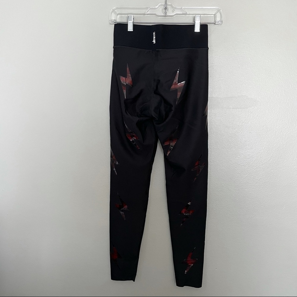 Ultracor High Rise Red Plaid Bolt Leggings